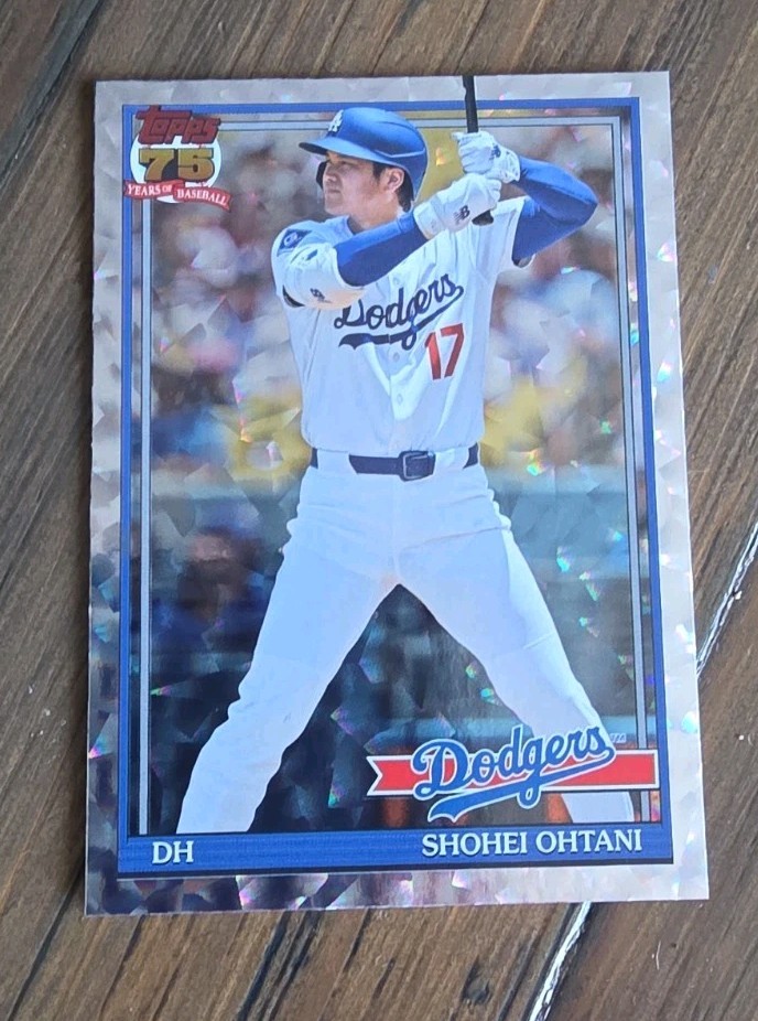 2026 Topps 75 Series 2 Shohei Ohtani Dodgers 1991 Crackle Foil Insert #91B2-1