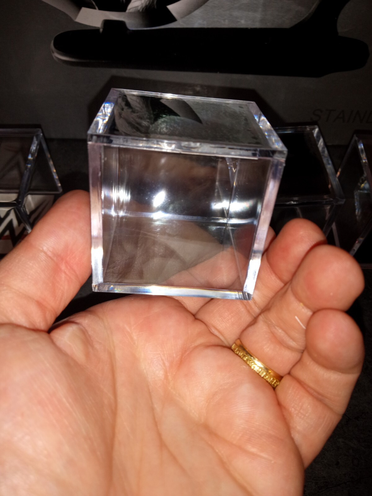 (ONE) WWE Custom HOF Fan Ring Display Case With Stand [Multiple Stands Available