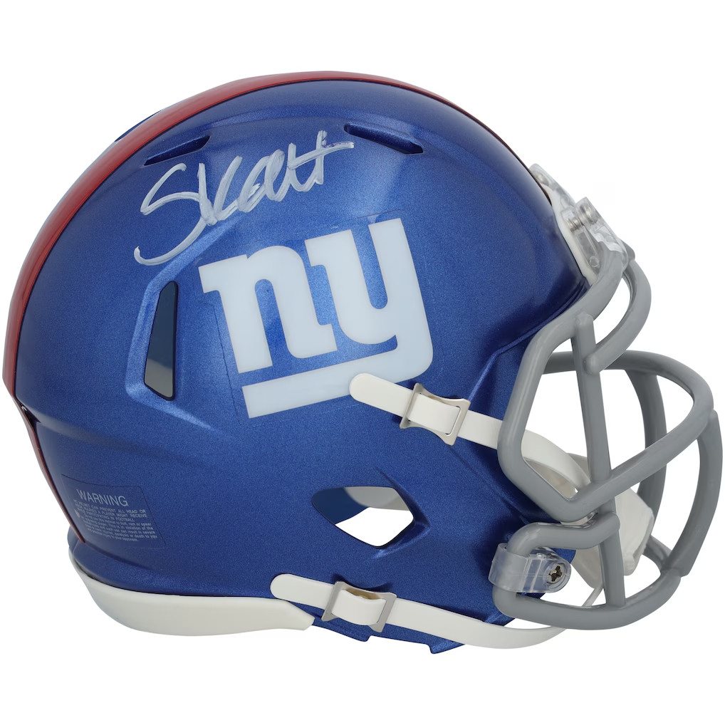Cam Skattebo Autographed NY Giants Speed Mini Helmet Fanatics NFL Rookie