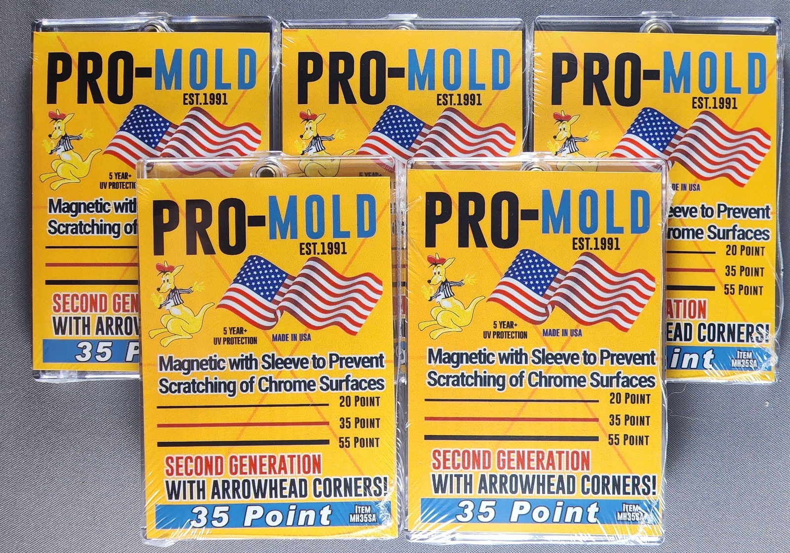 5x Pro Mold MH35SA 2nd Gen w/ Sleeve 35pt Magnetic Card Holder One Touch