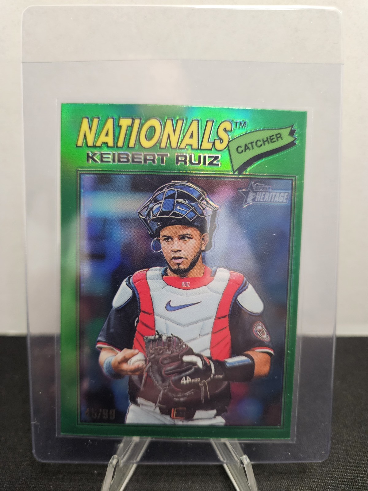 2026 Topps Heritage #201 Keibert Ruiz Chrome Green Refractors #/99