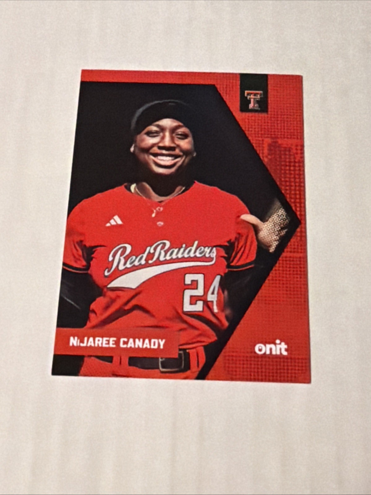 2026 ONIT Texas Tech Red Raiders SOFTBALL card NIJAREE CANADY variation