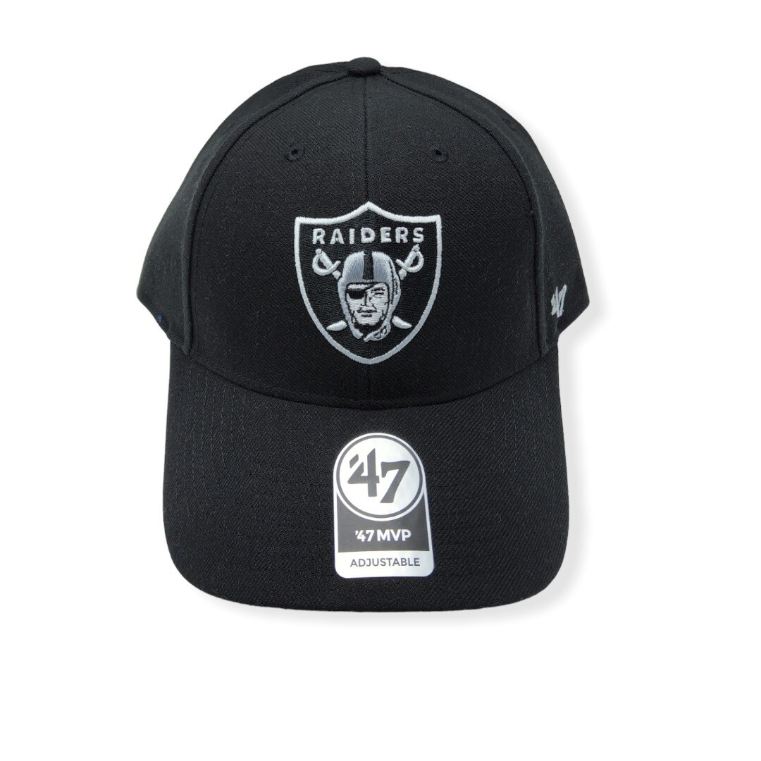’47 Las Vegas Raiders MVP Black Adjustable Strap Hat Dad Cap