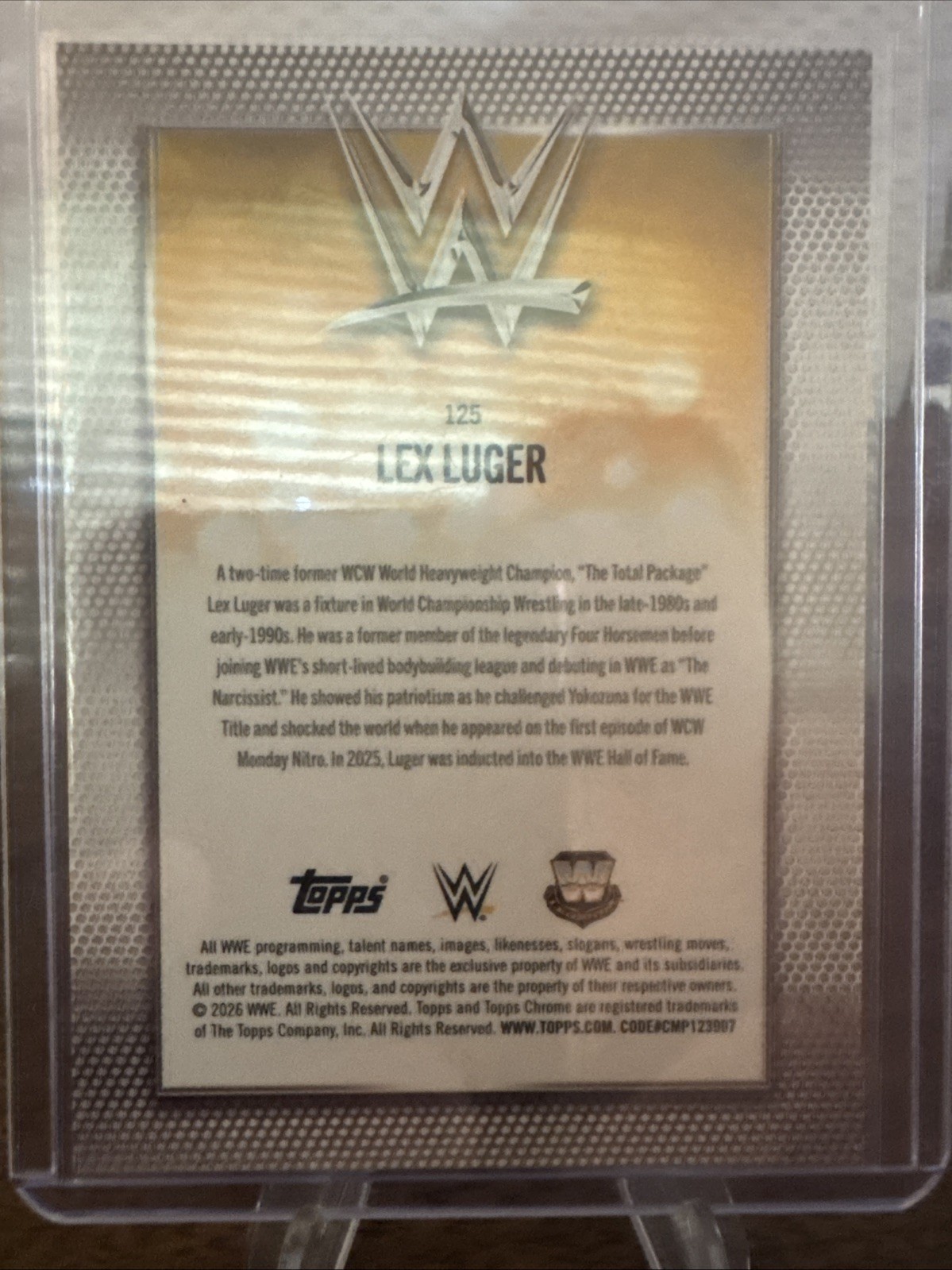2026 Topps Chrome WWE Logofractor Lex Luger Red Refractor 1/5 #125 🔥🔥