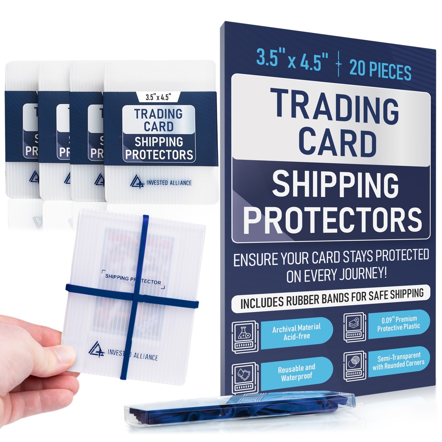 Trading Card Shipping Protectors -Rubber Bands| Durable Protectors For Shipping.