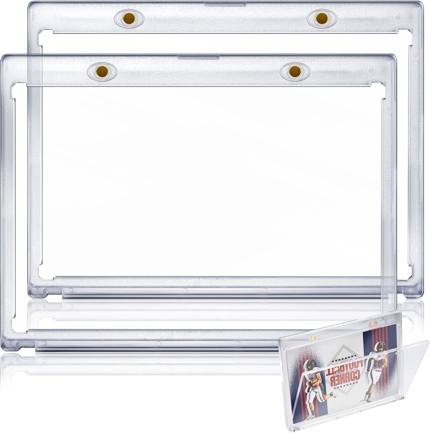 175pt Magnetic Vertical Double Booklet Card Holder One Touch Acrylic Card Case
