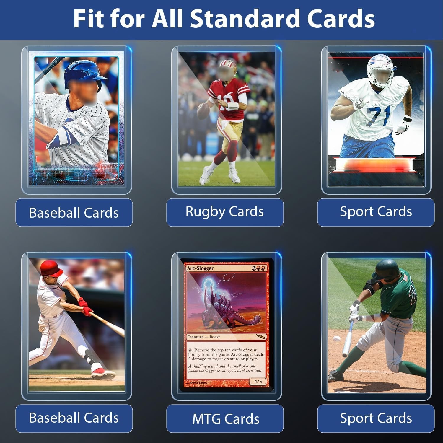 Preserve Your Collection: 200 Count Card Sleeves with 100 Hard & Soft Sleeves