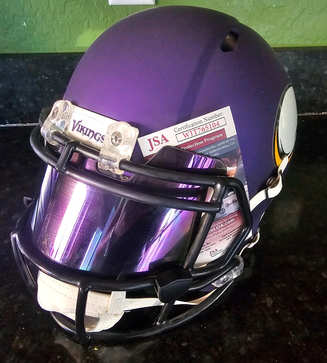 Randy Moss Minnesota Vikings Signed Speed Replica Helmet + Visor