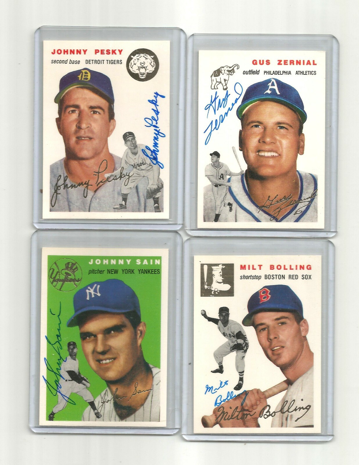 1954 topps ARCHIVES gold AUTO/signed CARD #2 GUS ZERNIAL philadelphia A’s team