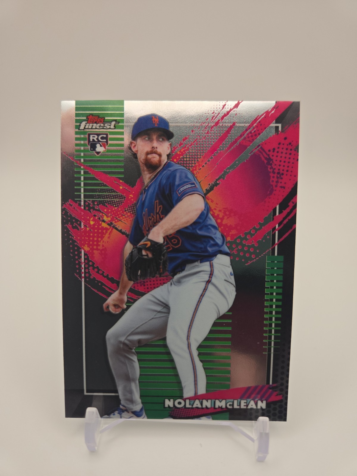 Nolan McLean 2026 Topps Finest Rare #240 RC Rookie Mets B