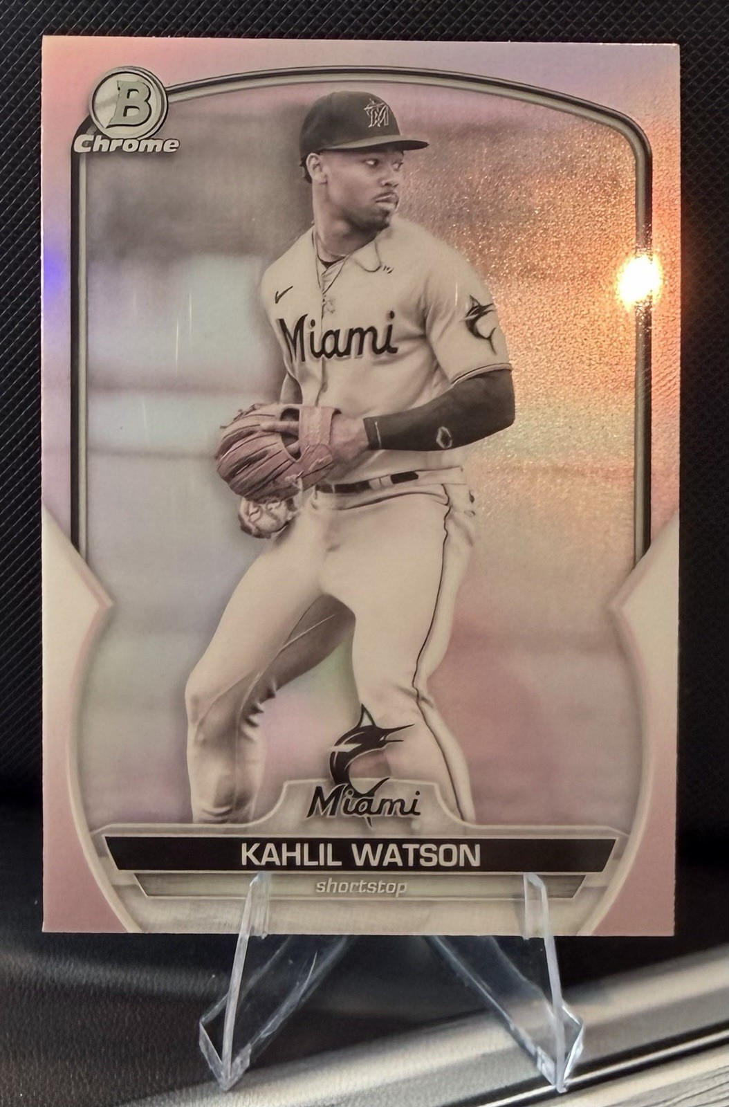 2023 Bowman Chrome Pearl Refractor Kahlil Watson #BCP-147 – SSP low print run