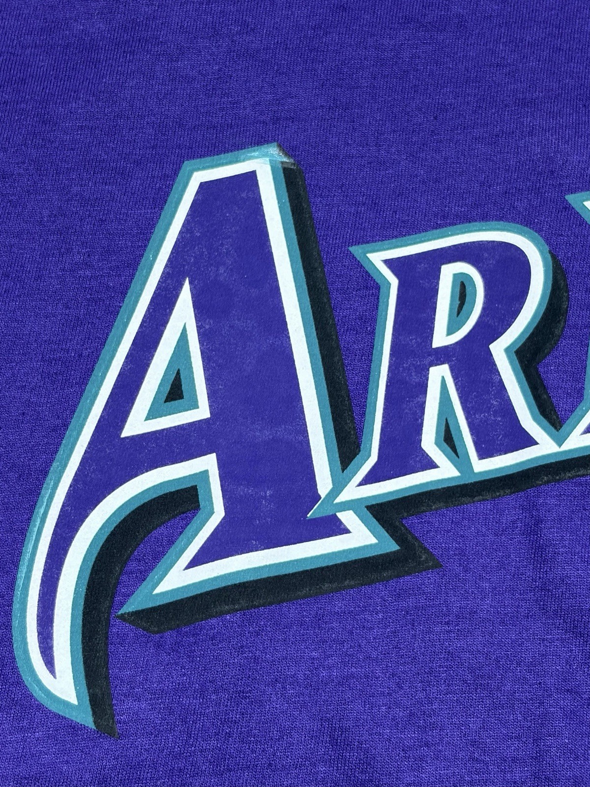 VTG Arizona Diamondbacks Purple Button Baseball Jersey XL Throwback USA Read***