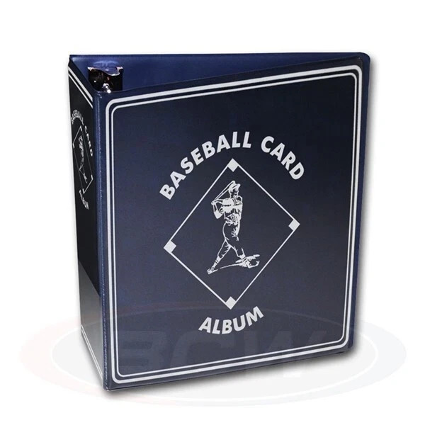 Lot of 4 BCW Blue Baseball Card Collection 3″ D-Ring Albums binders books