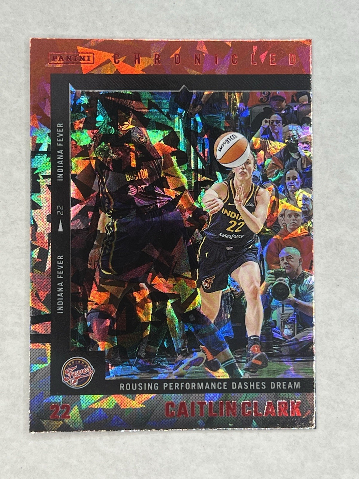 2025 Panini Caitlin Clark Chronicles Red Cracked Ice #38 WNBA Indiana Fever