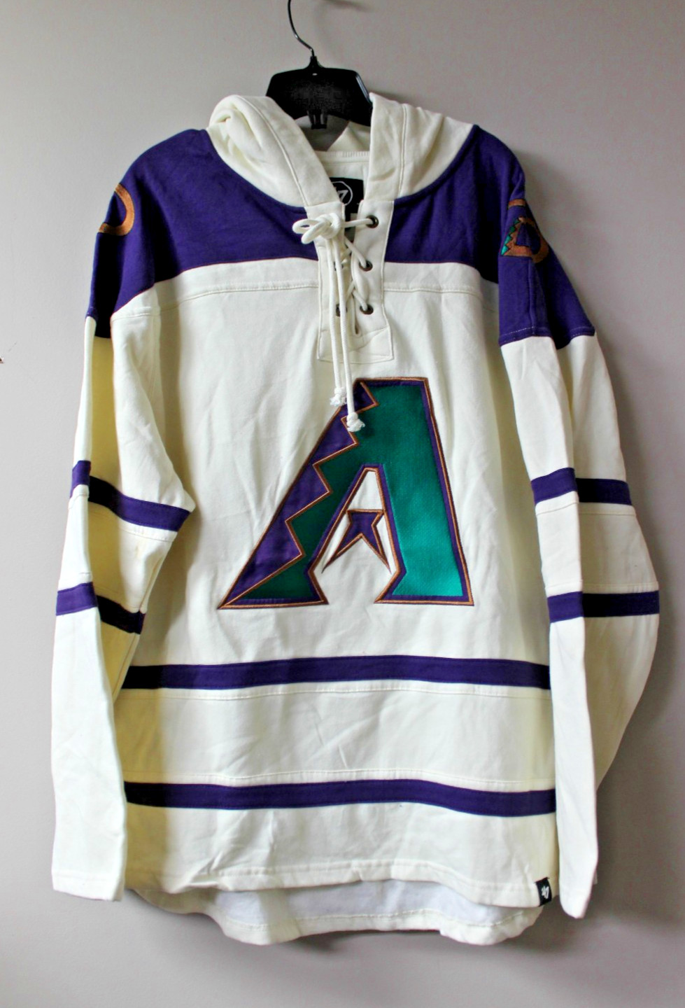 New MLB Arizona Diamondbacks Lacer jersey style mid weight cotton hoodie men XL