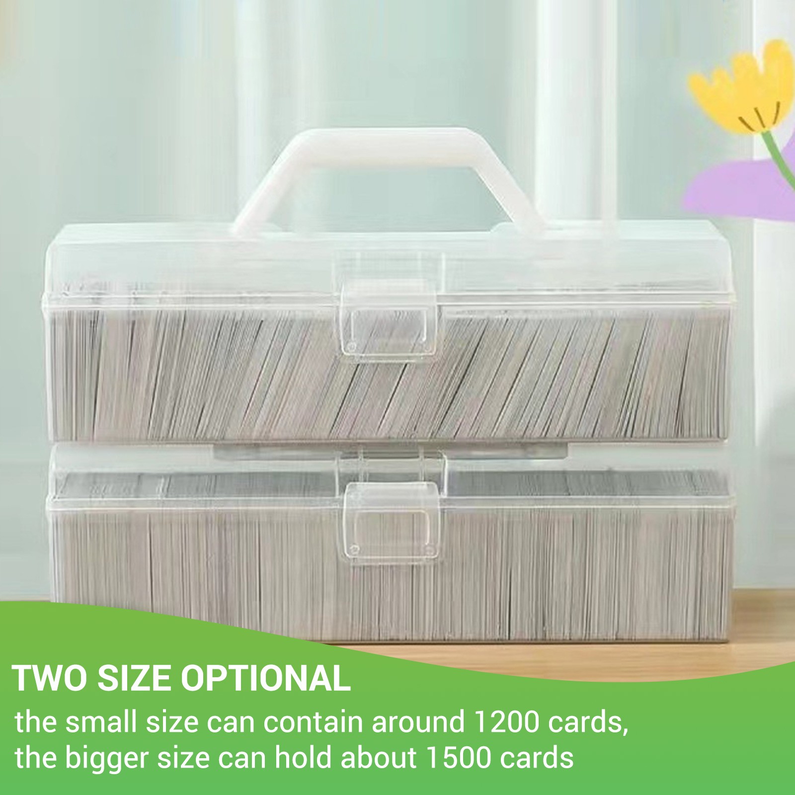 Trading Card Storage Box Plastic Baseball Card Storage Holds 900+ Loose Cards