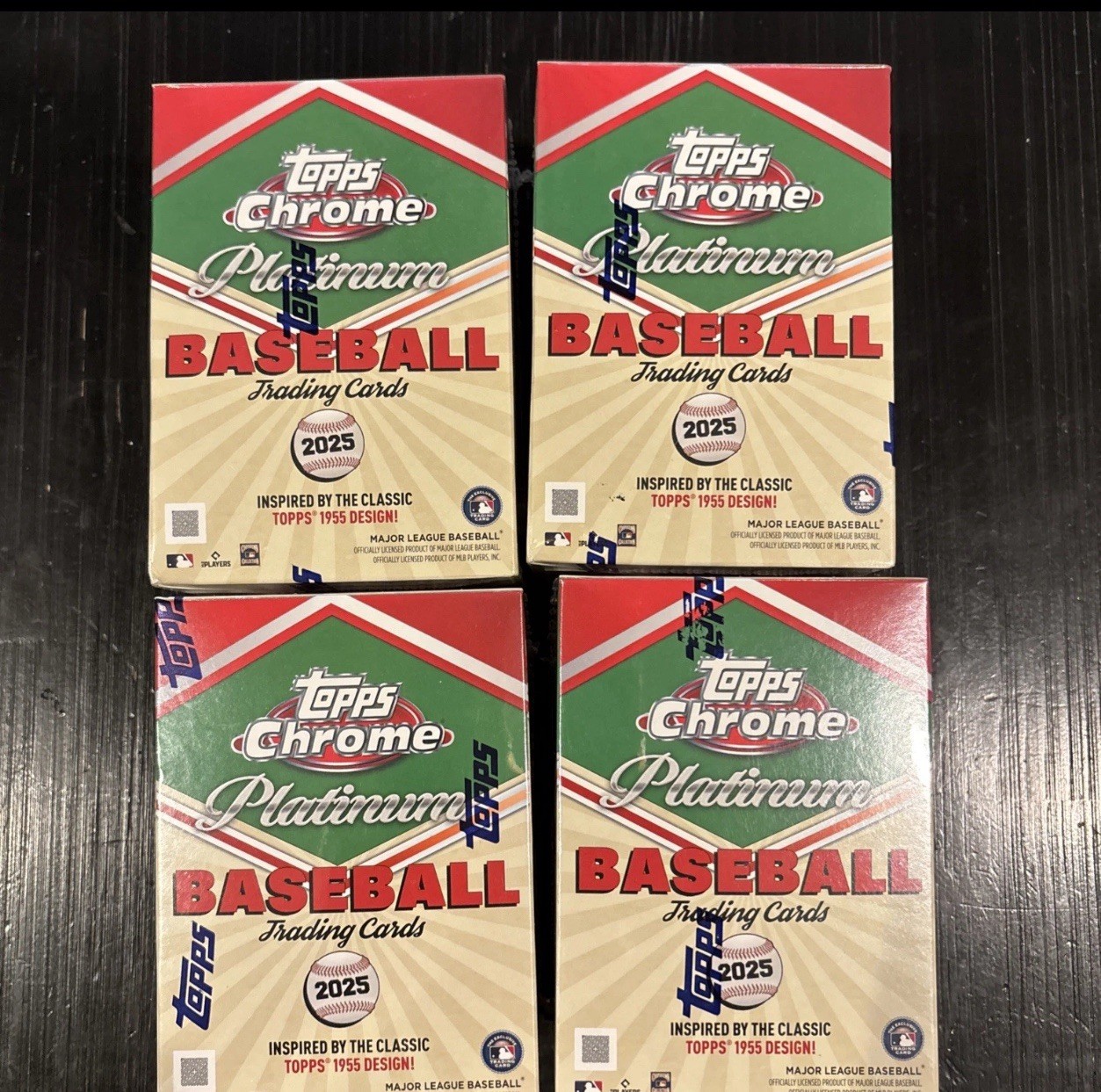 2025 Topps Chrome Platinum Anniversary MLB Value Blaster Box LOT of 4 In Hand
