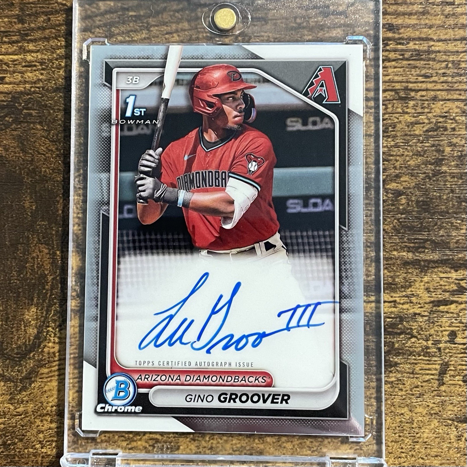 2024 Bowman Chrome Lujames Gino Groover 1st Auto #CPA-GG Arizona Diamondbacks