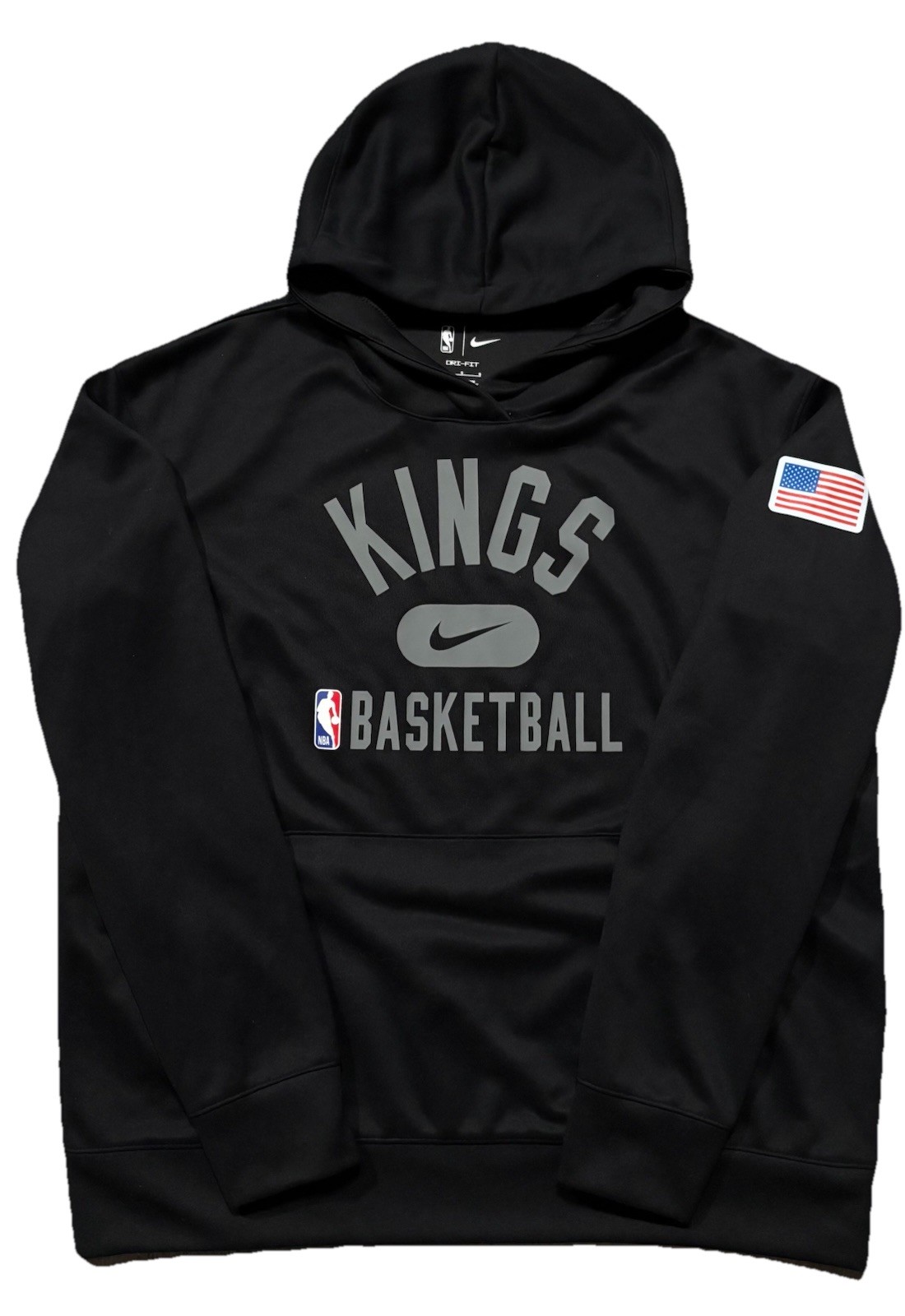 Nike Sacramento Kings Hoodie Sweatshirt. Mens L. Black. NBA.
