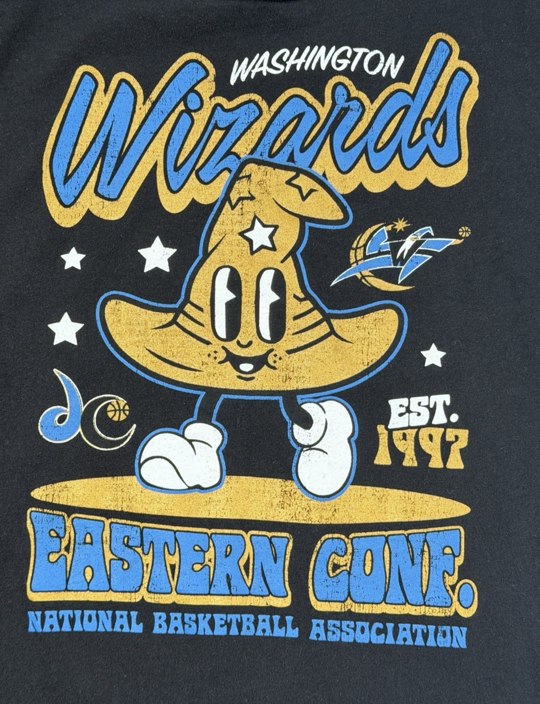 Mitchell & Ness Hardwood Classic Washington Wizards G-Wiz Youth L Black T-Shirt