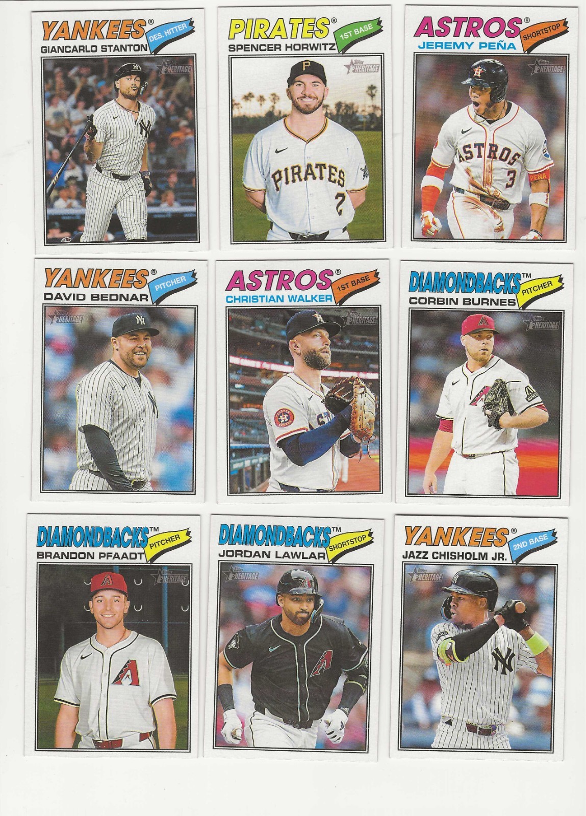 2026 Topps Heritage Baseball Complete Master Set 1-400 Including 100 SP’s