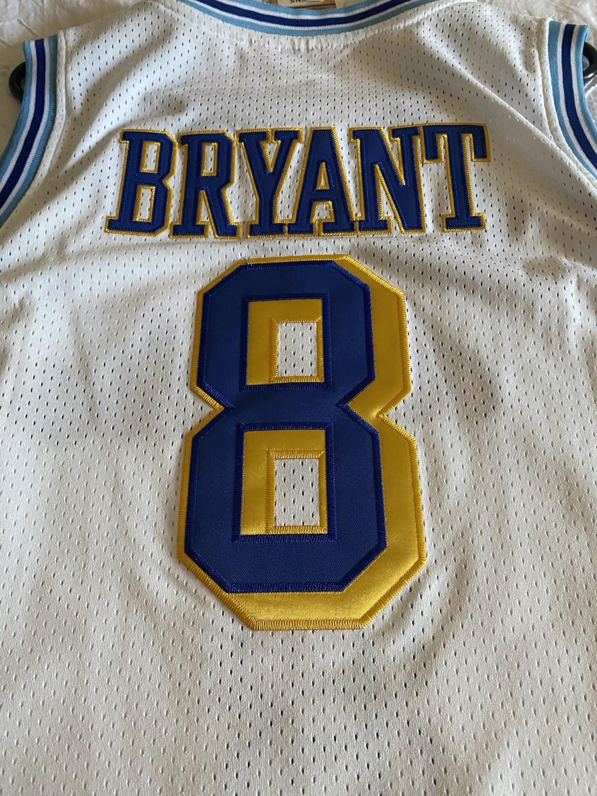 Mitchell & Ness Los Angeles Lakers Kobe Bryant #8 White Blue Size 40 M Medium