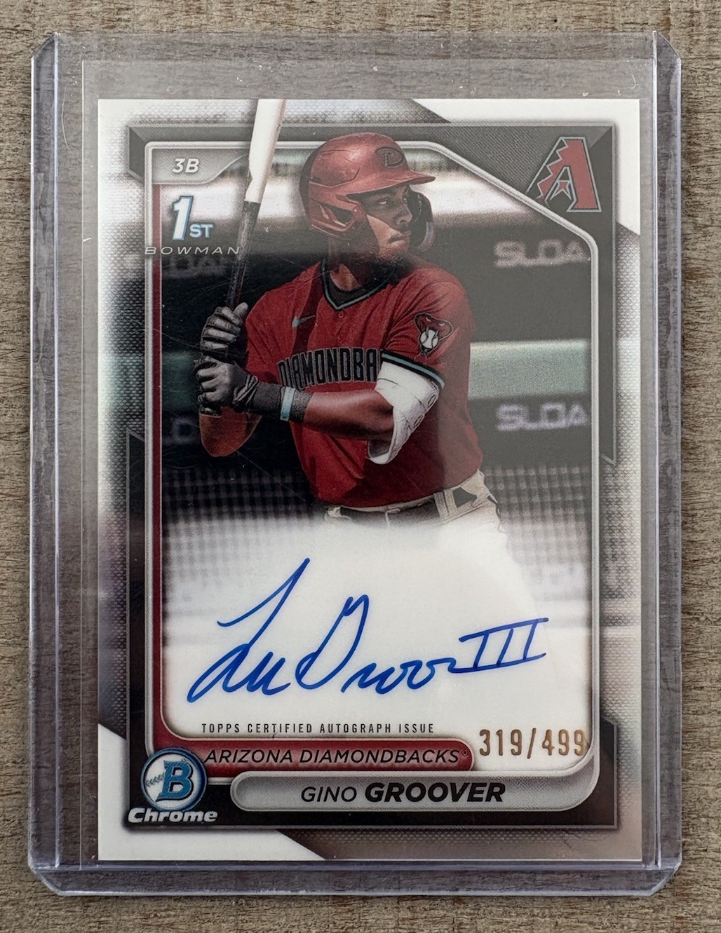 2024 Bowman Chrome Gino LuJames Groover Az Diamondbacks Refractor Auto /499