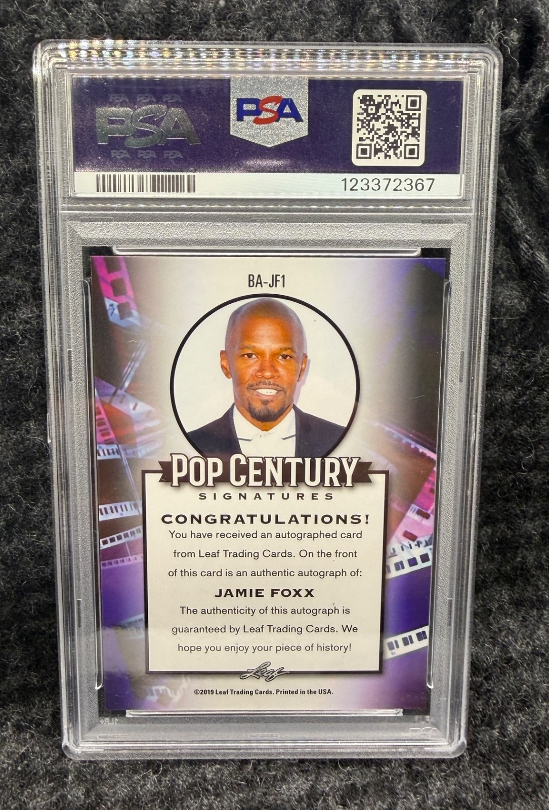 PSA Authentic – 2019 Leaf Metal Pop Century – Jamie Foxx – Auto Signature