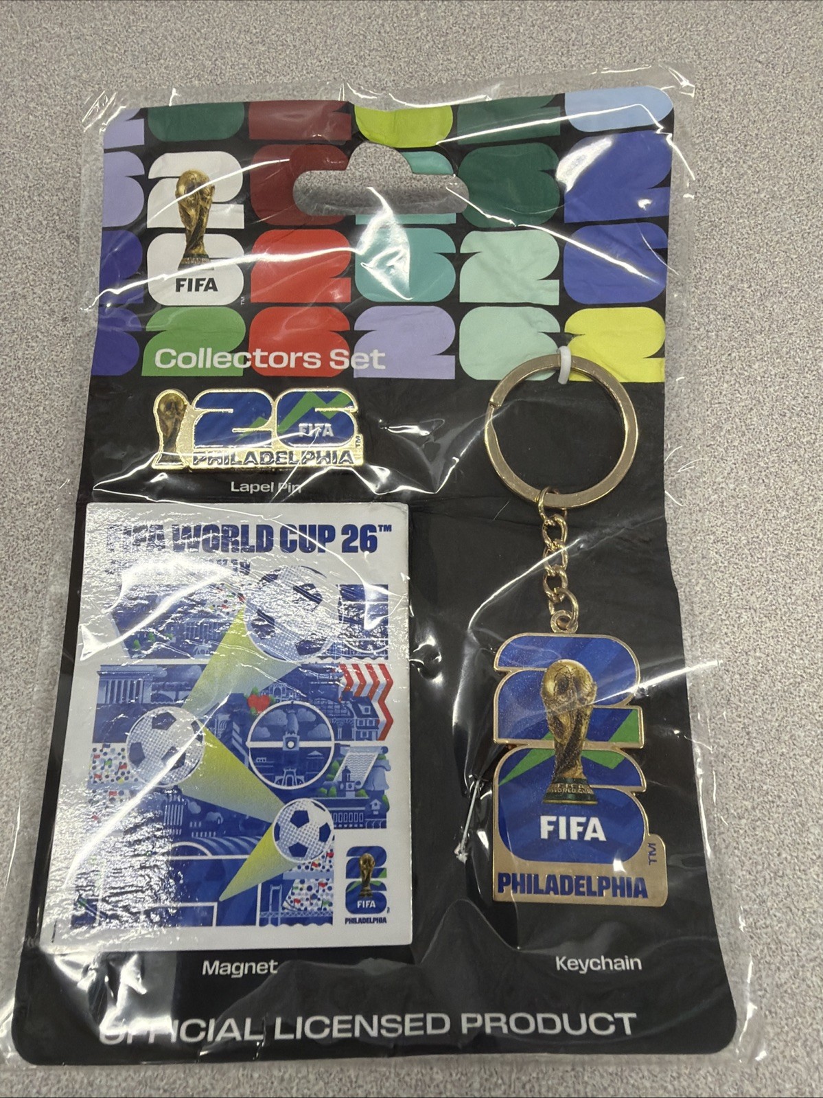 2026 FIFA World Cup Pin/Magnet/Keychain Set Philadelphia