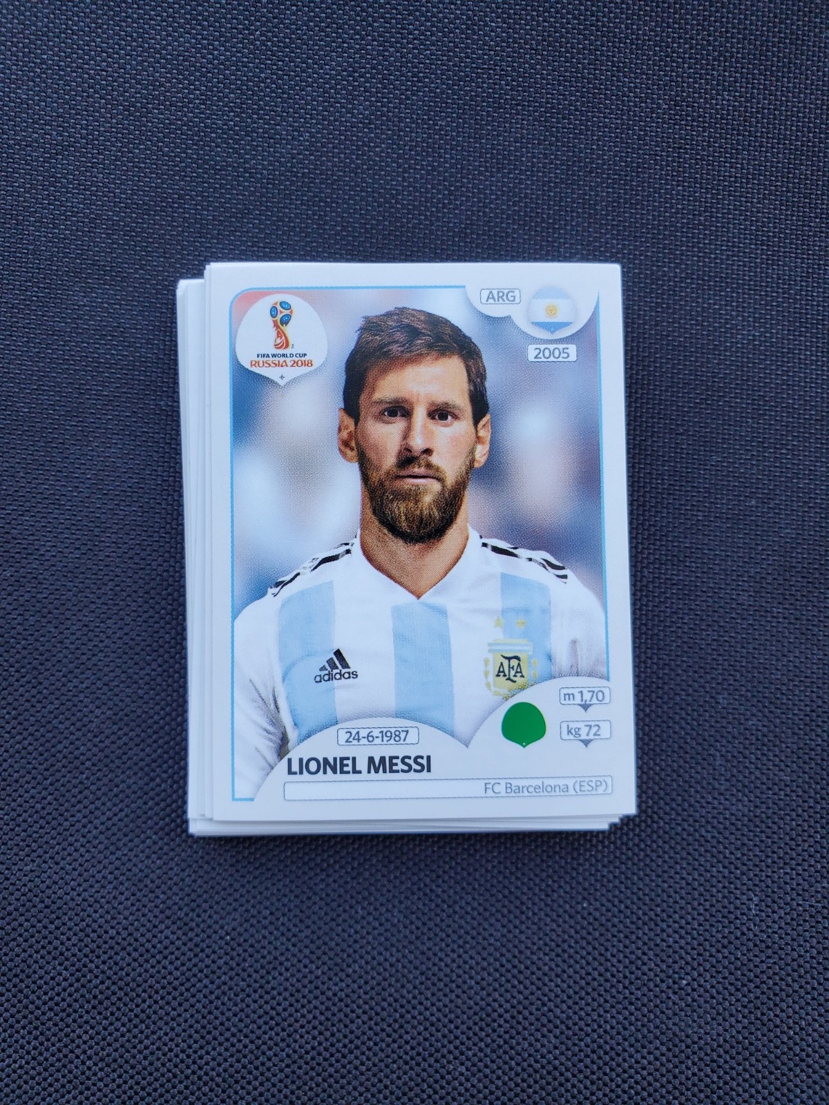 2018 Panini World Cup Russia Lionel Messi Sticker #288 Argentina New