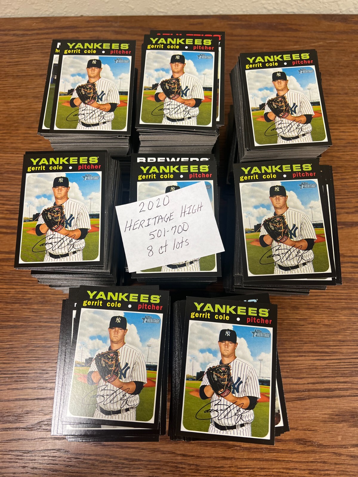 2020 Topps Heritage High Number Complete Base Set (501-700) 8 Set Lot