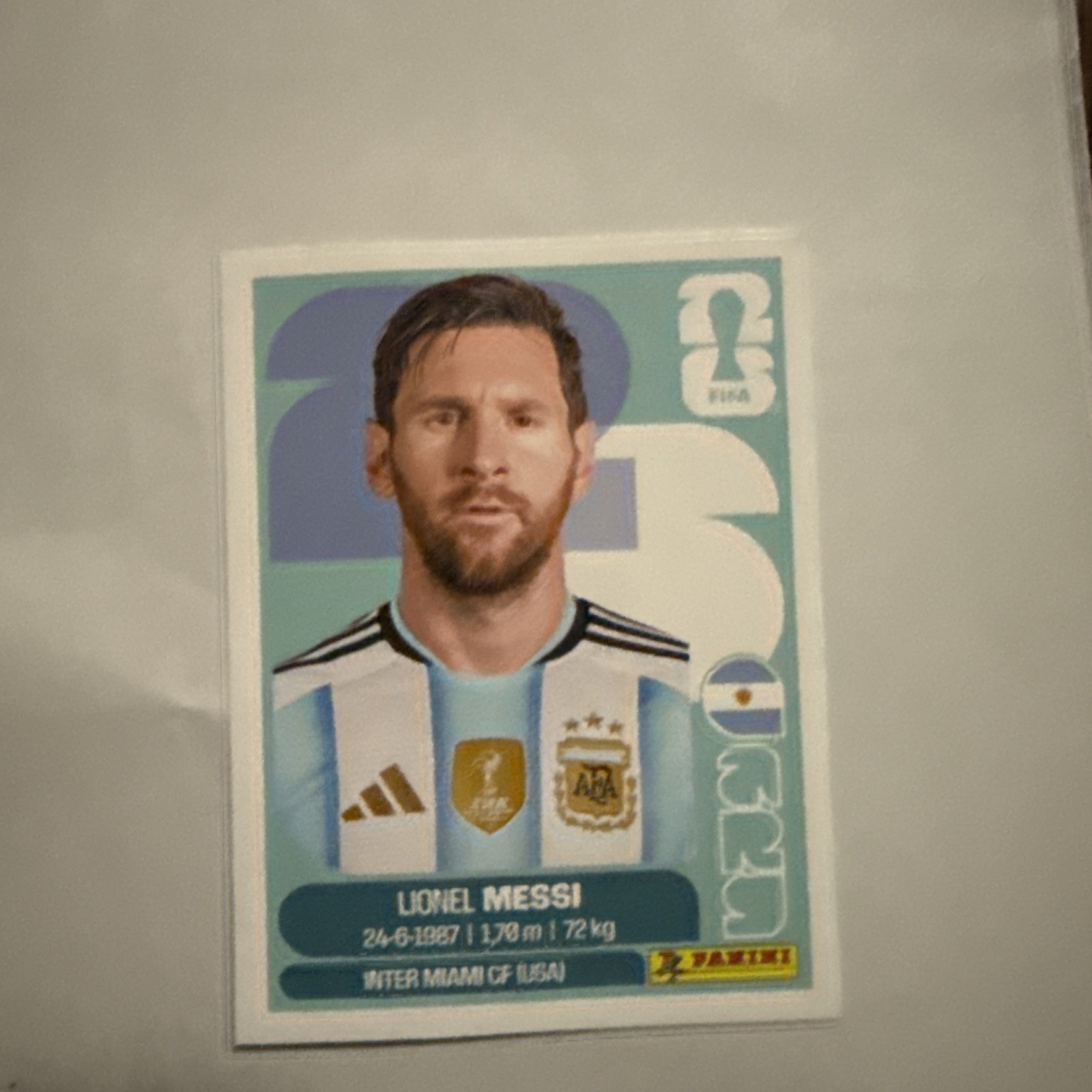 Panini FIFA World Cup 2026 Lionel Messi Argentina ARG 17 Player Portrait Sticker