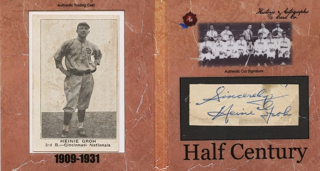 Heinie Groh Cut Auto + 1922 E120 American Caramel 2020 Historic Autographs BAS