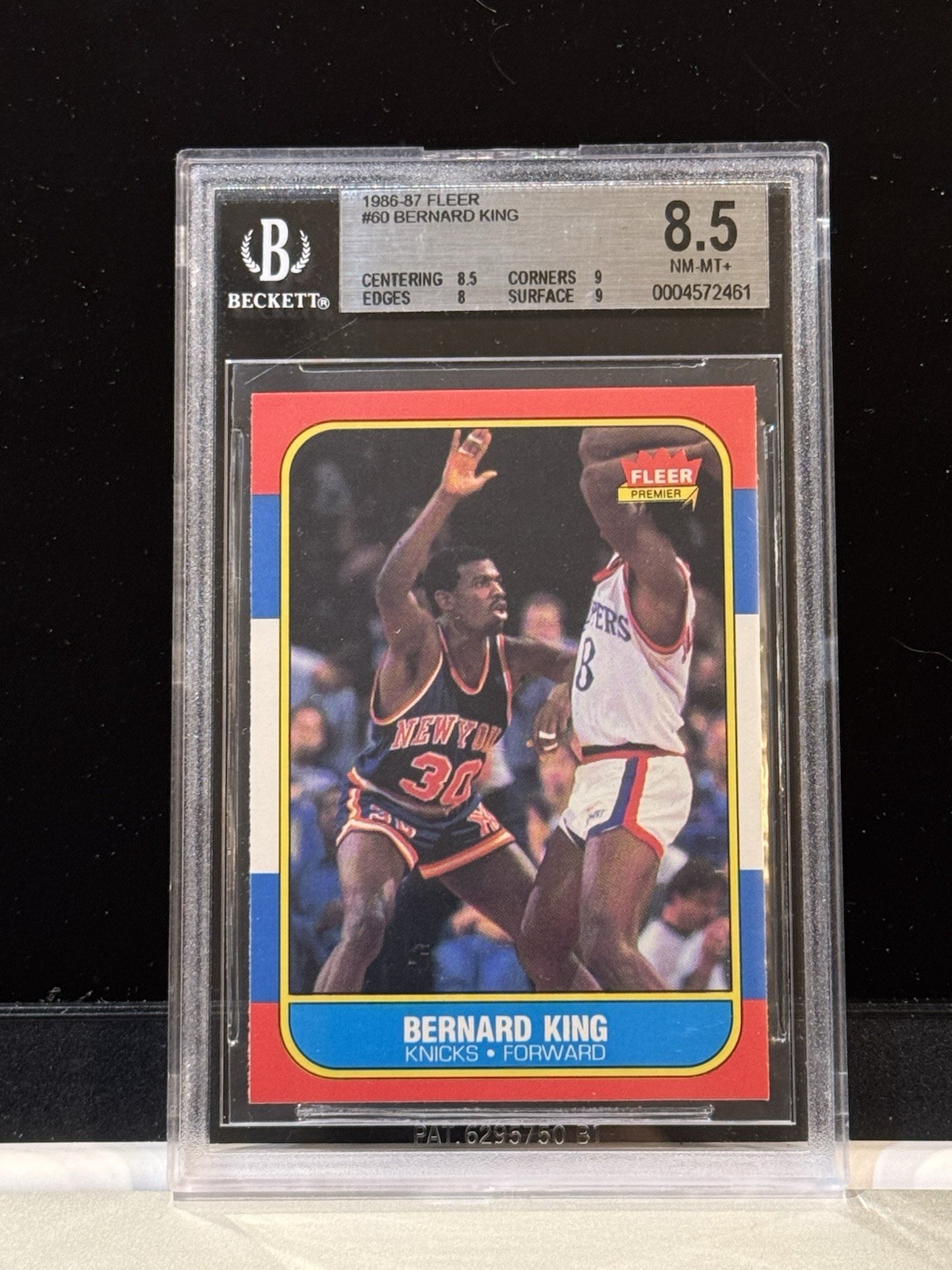 1986-87 Fleer Bernard King #60 BGS 8.5 NM-MT + HOF