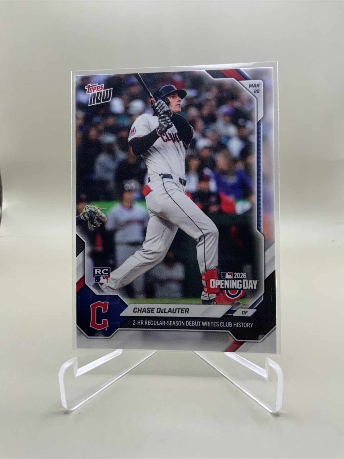 2026 Topps NOW MLB – #12 Chase DeLauter (RC) 2-HR Regular Season Debut *In Hand