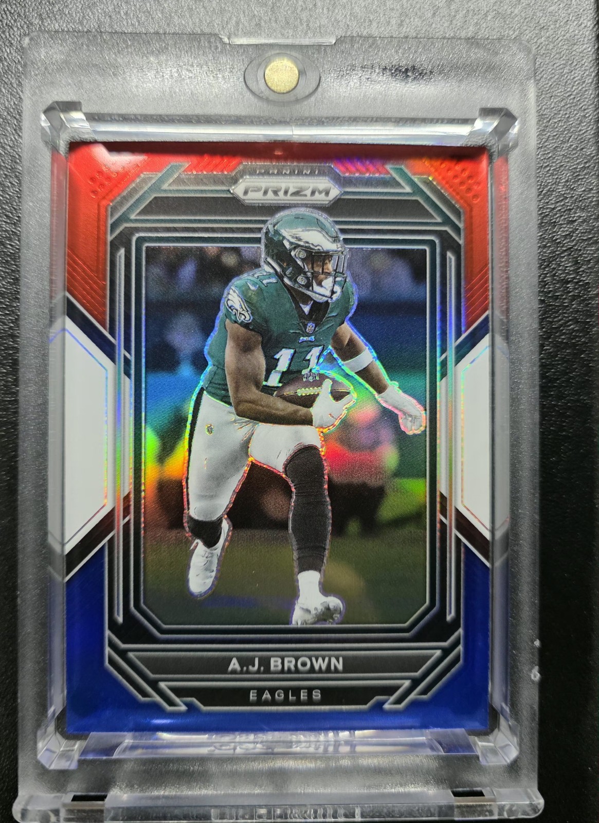 A.J BROWN RARE Refractor Prizm EAGLES SP Investment Card RWB