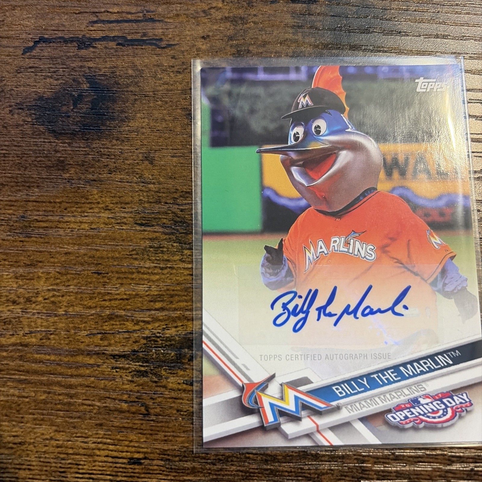 2017 Topps Opening Day – Mascots Autographs Miami Marlins #MA-B (AU)