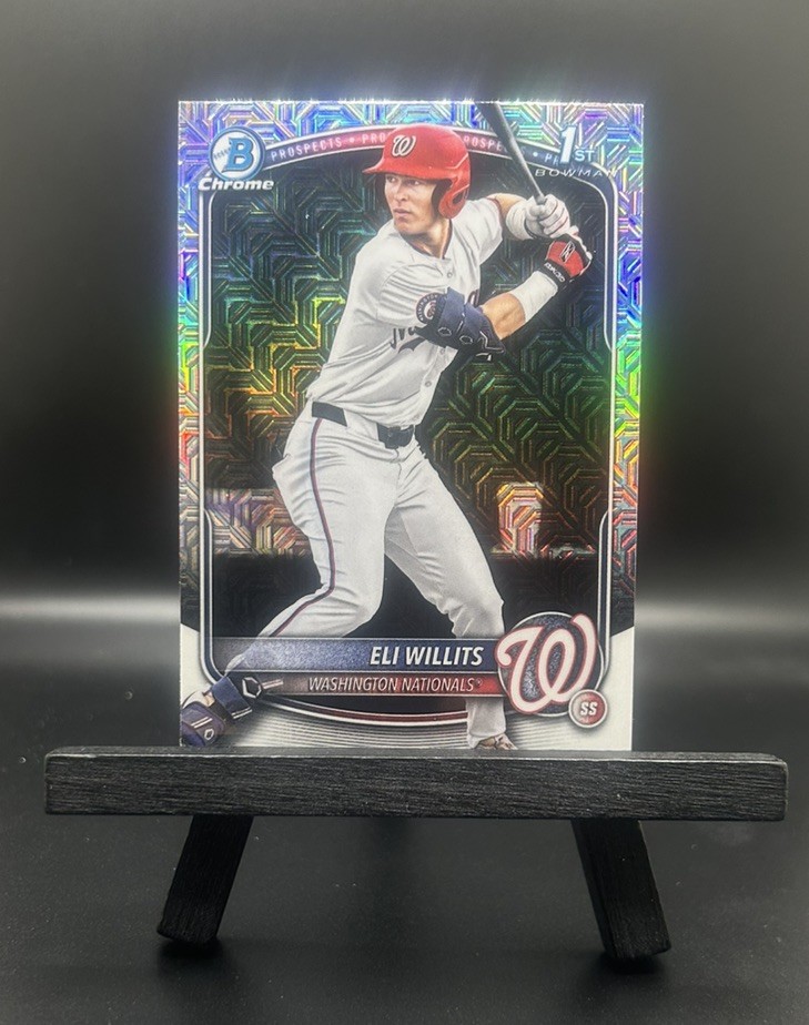 Eli Willits 2025 Bowman Draft #BDC-1 Mojo Refractor 1st Nationals