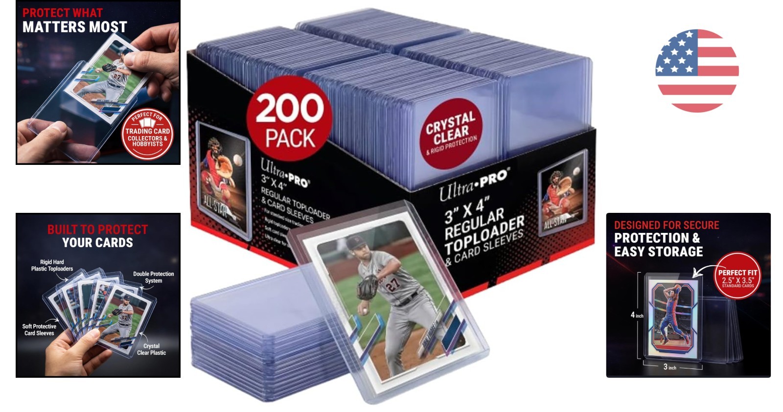 200-Count Trading Card Sleeves – Elegant Display and Maximum Safety