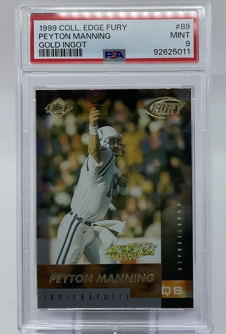 Peyton Manning PSA 9 -1999 Collectors Edge Fury Gold Ingot -Colts, Broncos, Vols