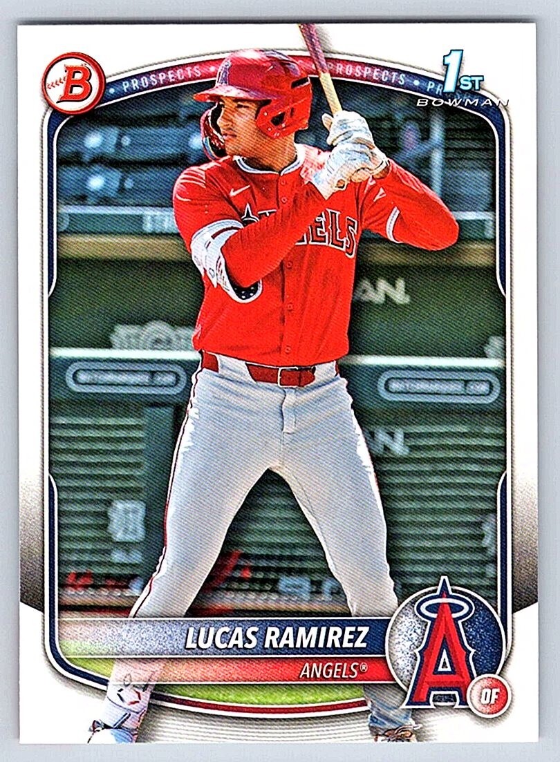 LUCAS RAMIREZ ANGELS RC 1st card 2025 BOWMAN PROSPECTS #BP-135