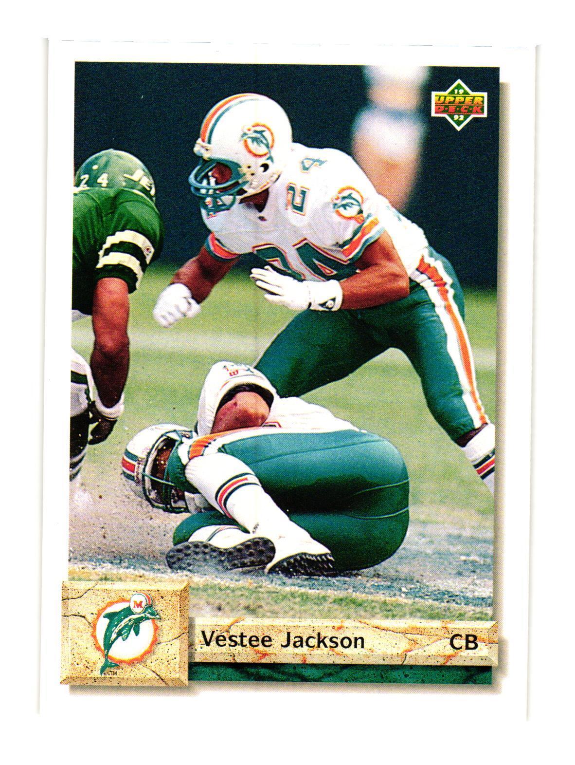 1992 Upper Deck #491 Vestee Jackson Miami Dolphins