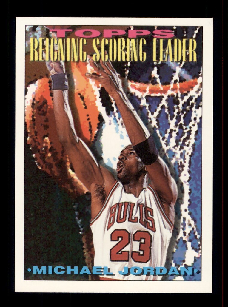 1993-94 TOPPS #384 MICHAEL JORDAN SCORING LEADER CHICAGO BULLS HOF