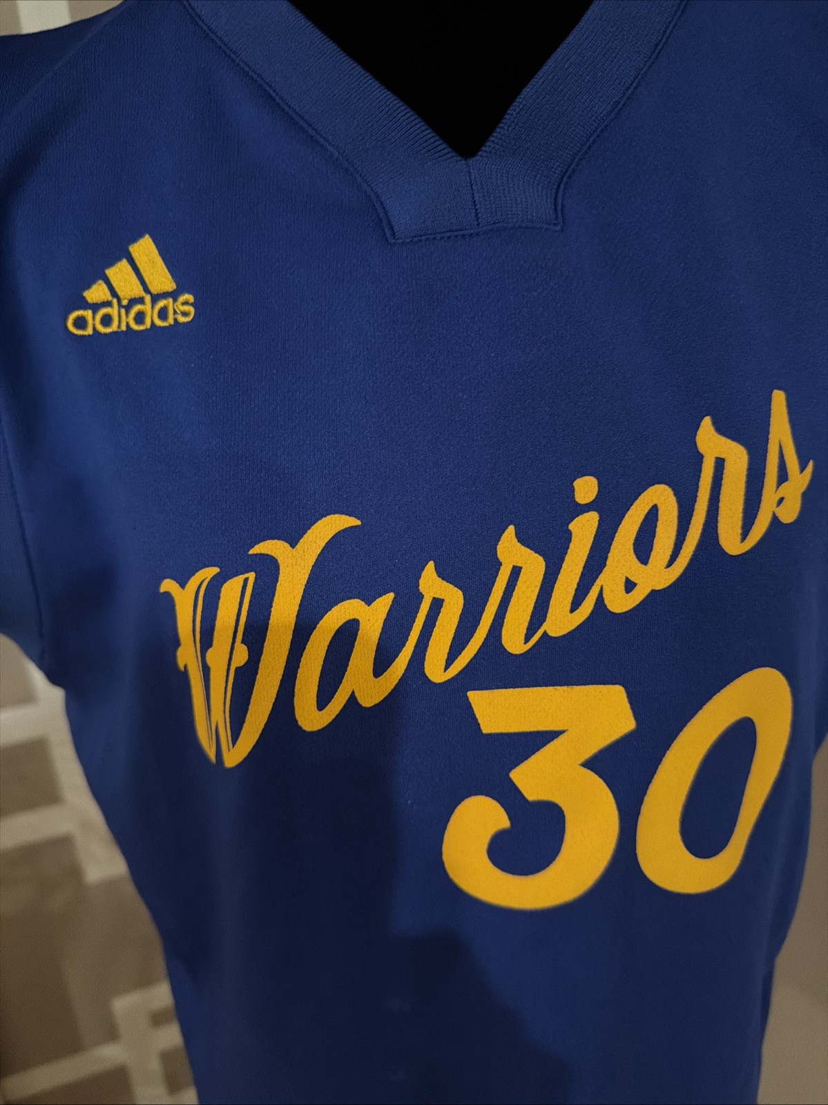 2016 Golden State Warriors Stephen Curry Adidas Wingman Christmas Day Jersey