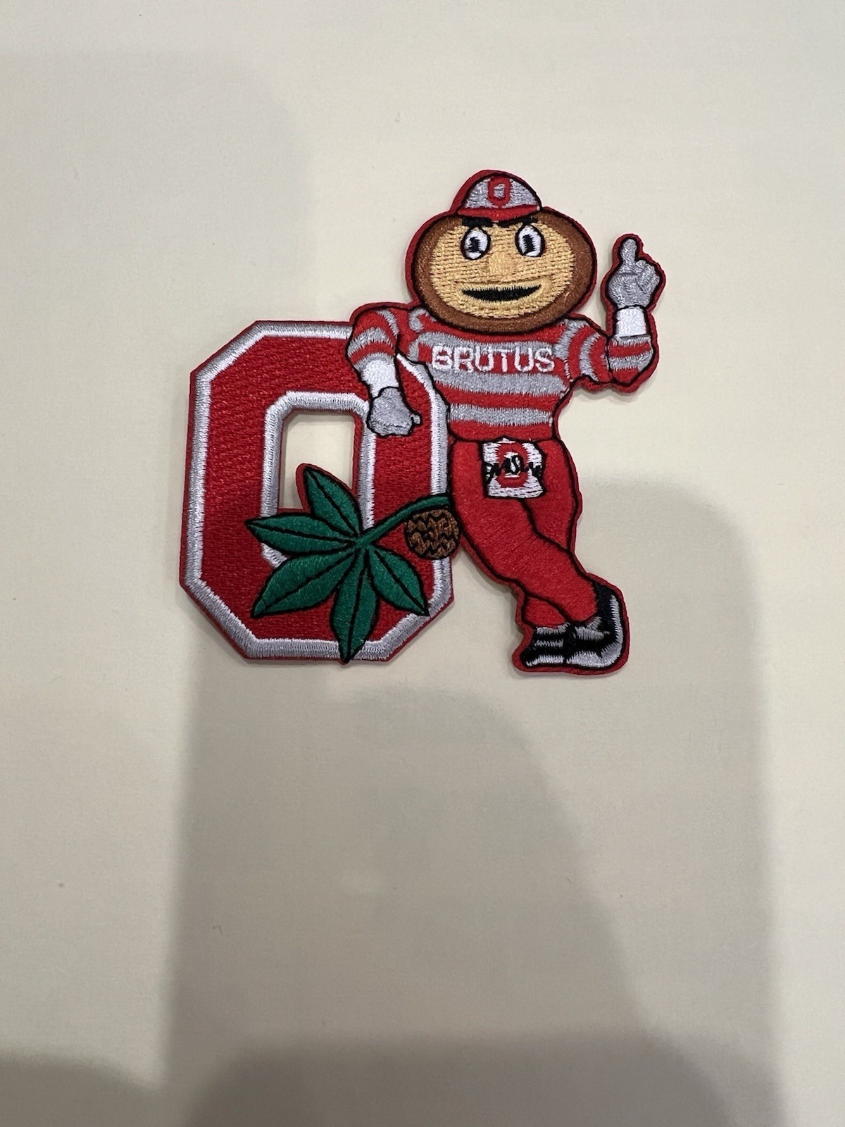 Ohio State Brutus Mascot Embroidered Iron on Patch 3.5”X3”