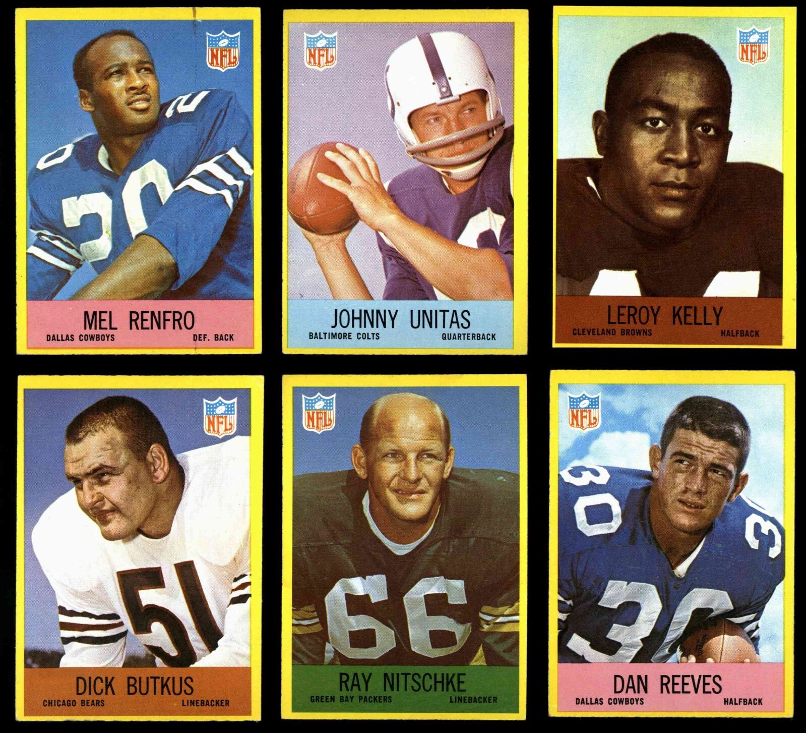 1967 NFL Philadelphia Football Cards Singles to Complete Set U Pick EX-NMT