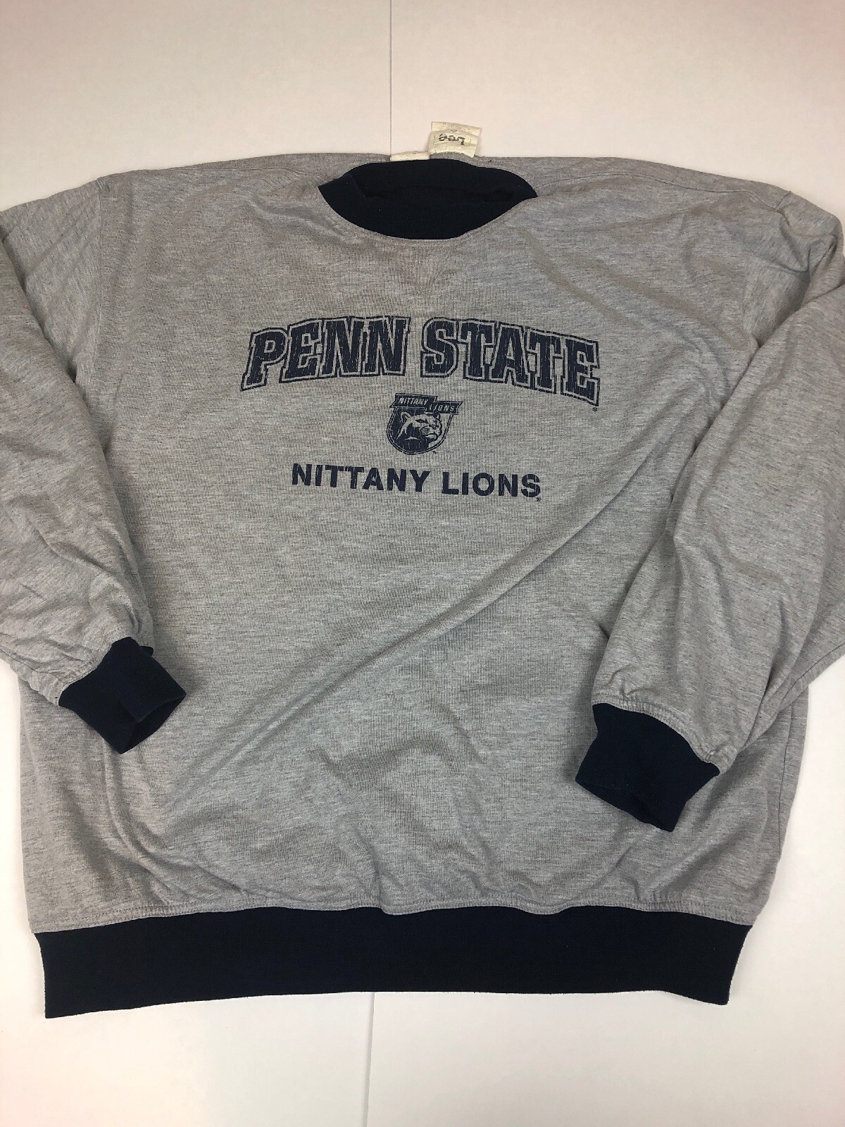 Penn State University Sz XL Blue & Gray Reversible Crewneck Sweatshirt By Lee