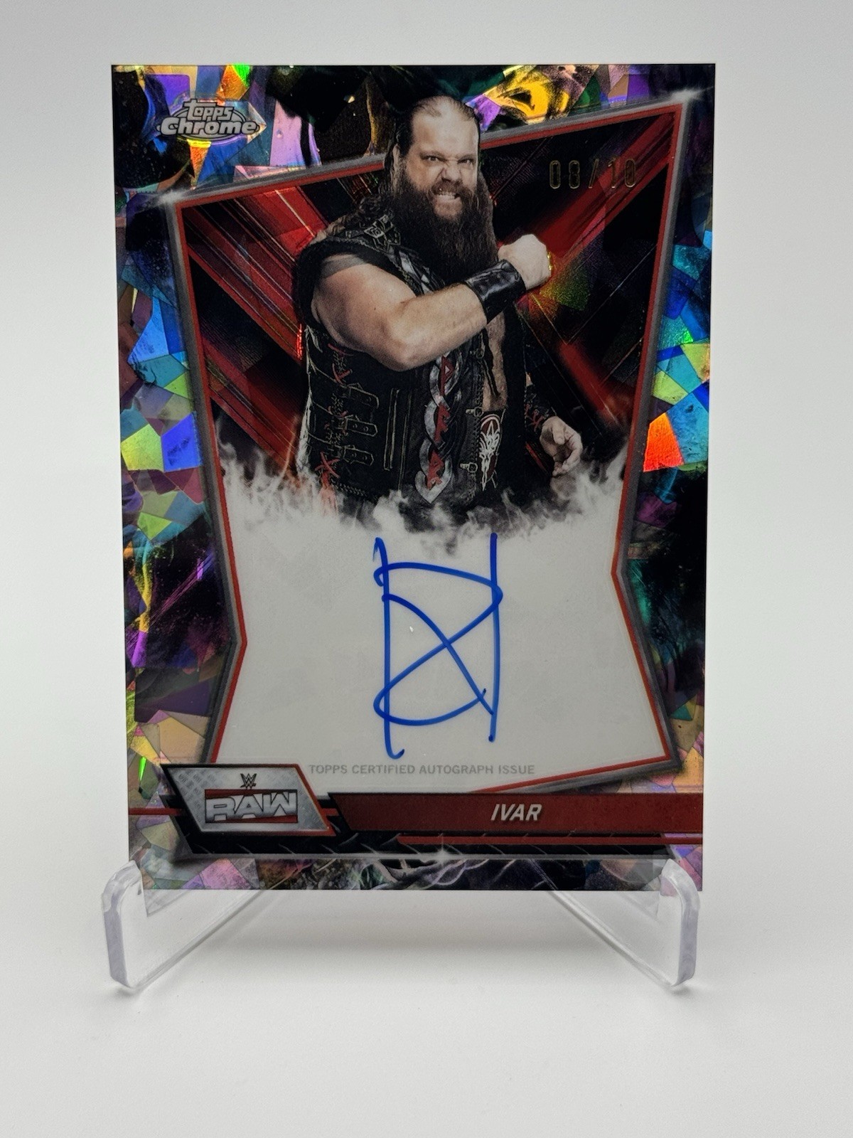 2026 Topps WWE Chrome Sapphire Ivar Red Brand Autograph #RBA-IVA Black /10