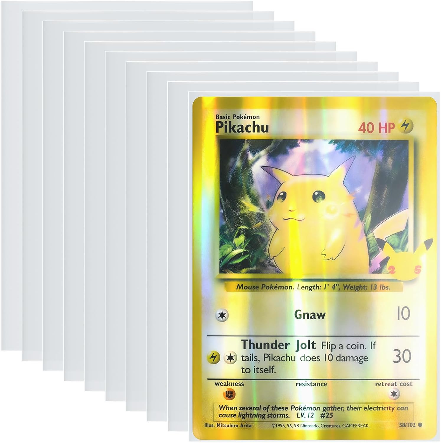 Jumbo-Card-Sleeves 4 Mil 5.9X8.1 Extra-Thick Big Card Protector Sleeves Jumbo Ca