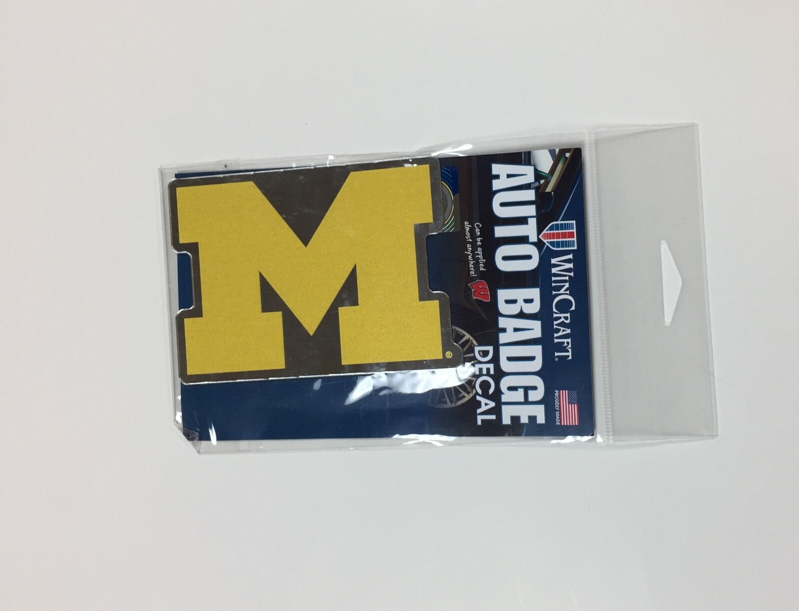 Michigan Wolverines Logo Auto Badge Decal Sticker NEW Truck Car 3×4 Inches